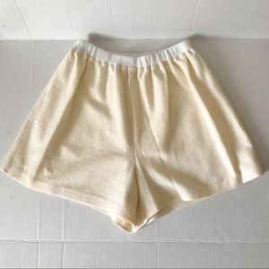 Ivory Terry Cloth Lounge Shorts
